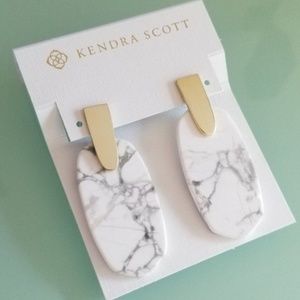Kendra Scott Howlite Aragon earrings NWT
